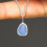 Blue Sea Glass Necklace