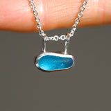 Blue Sea Glass Necklace