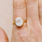 Shiva Shell Ring, Gold Vermeil - Size Q