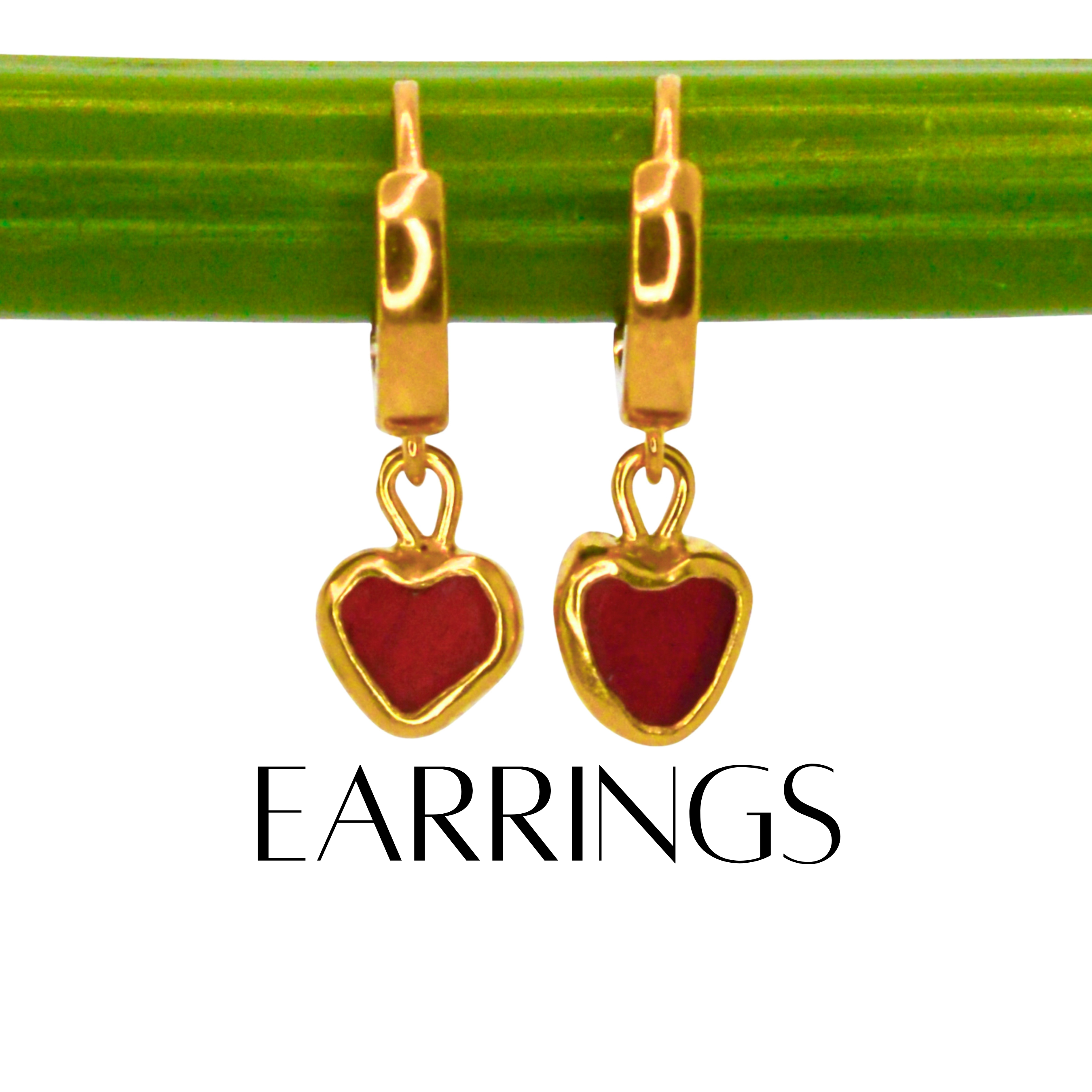 Sea Glass Heart Earrings