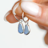 Lilac Sea Glass Hoops