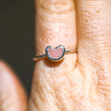 Pink Sea Glass Heart - Size T