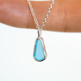 Blue Sea Glass Necklace