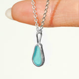 Blue Sea Glass Necklace