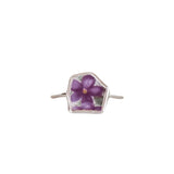 Purple Flower Ring - Size Q