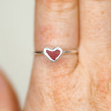 Red Sea Glass Heart - Size R