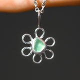 Sea Glass Flower Necklace