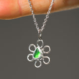 Sea Glass Flower Necklace