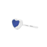 Blue Sea Glass Heart - Size N