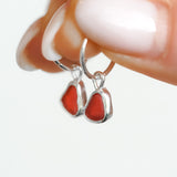 Red Sea Glass Hoops