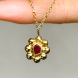 Sea Glass Sun Necklace - Gold Vermeil