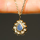 Sea Glass Sun Necklace - Gold Vermeil