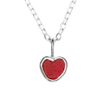 Red Sea Glass Heart Necklace