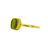Green Sea Glass, Gold Vermeil - Size P