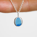 Blue Sea Glass Necklace