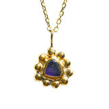 Sea Glass Sun Necklace - Gold Vermeil