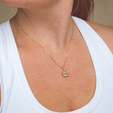 Sea Glass Sun Necklace - Gold Vermeil