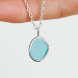 Blue Sea Glass Necklace