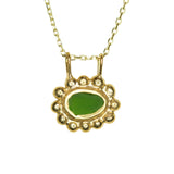 Sea Glass Sun Necklace - Gold Vermeil