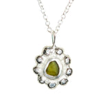 Green Sea Glass Sun Necklace