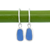 Blue Sea Glass Hoops