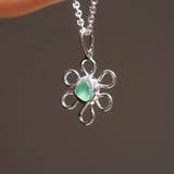 Sea Glass Flower Necklace