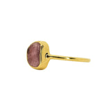 Pink/Purple Sea Glass, Gold Vermeil - Size P