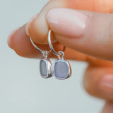 Lilac Sea Glass Hoops