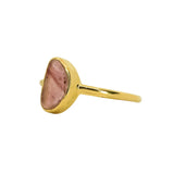 Pink/Purple Sea Glass, Gold Vermeil - Size Q