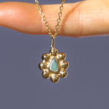 Sea Glass Sun Necklace - Gold Vermeil
