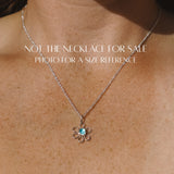 Green Sea Glass Flower Necklace