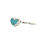 Blue Sea Glass Heart - Size P