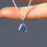 Blue Sea Glass Necklace