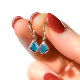 Blue Sea Glass Hoops