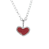 Red Sea Glass Heart Necklace