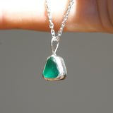 Green Sea Glass Necklace