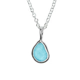 Blue Sea Glass Necklace
