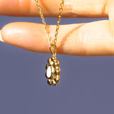 Sea Glass Sun Necklace - Gold Vermeil