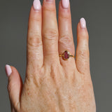 Pink/Purple Sea Glass, Gold Vermeil - Size N