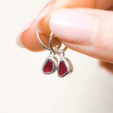 Red Sea Glass Hoops
