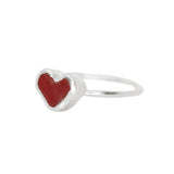 Red Sea Glass Heart - Size O