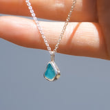 Blue Sea Glass Necklace
