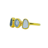Lilac Sea Glass, Gold Vermeil - Size O