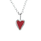 Red Sea Glass Heart Necklace