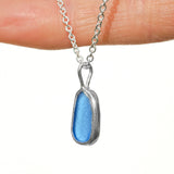 Blue Sea Glass Necklace