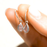 Pink/Purple Sea Glass Hoops