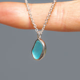 Blue Sea Glass Necklace