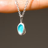 Blue Sea Glass Necklace