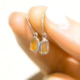 Orange/Yellow Sea Glass Hoops