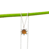 Amber Sea Glass Necklace